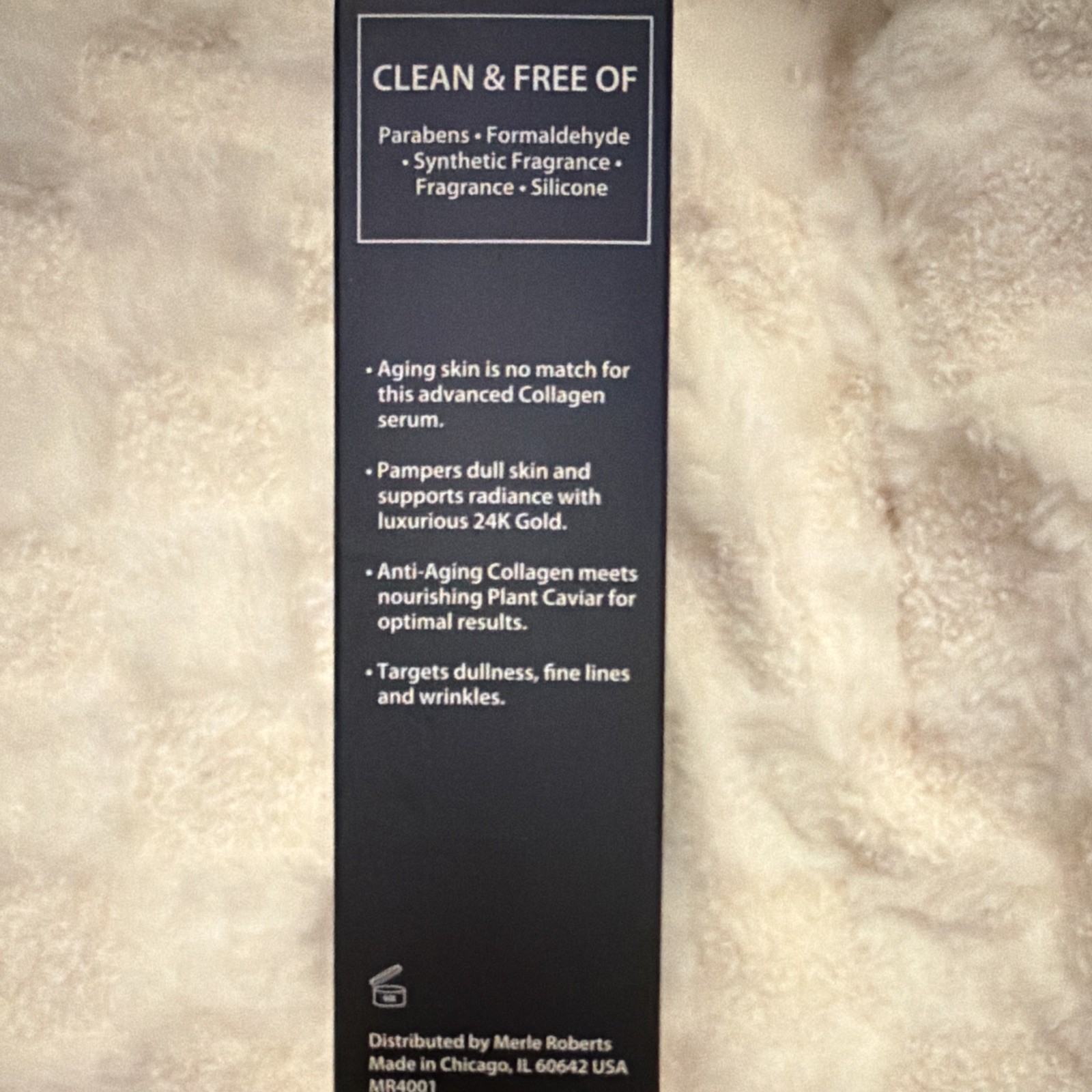 Merle Roberts Perfectionist 24K Gold Collagen Firming Serum 1 fl oz Paraben-Free