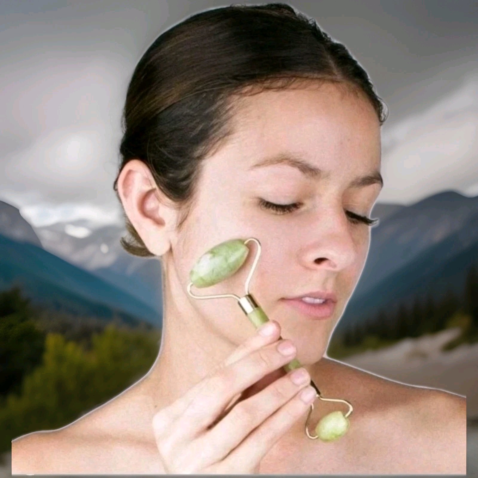 Jade Roller Made from Stone Facial Massager for Eyes Face & Neck Rejuvenating!