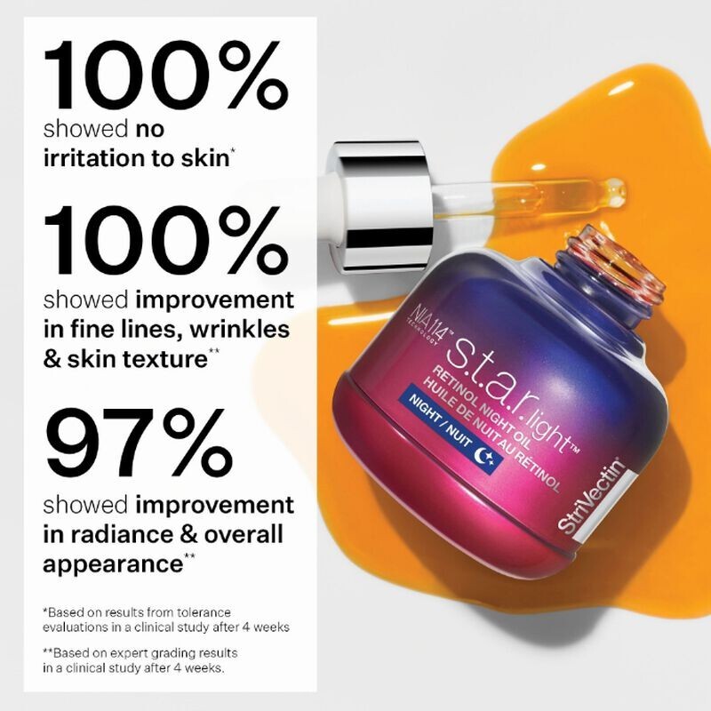 👀》🔥 StriVectin Advanced Retinol Night Oil STAR Light 1 oz NEW in Box