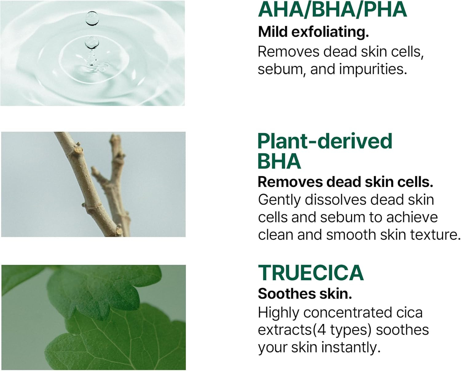 AHA BHA PHA 30 Days Miracle Truecica Clear Pad – 70 Pads – Korean Exfoliating Ce