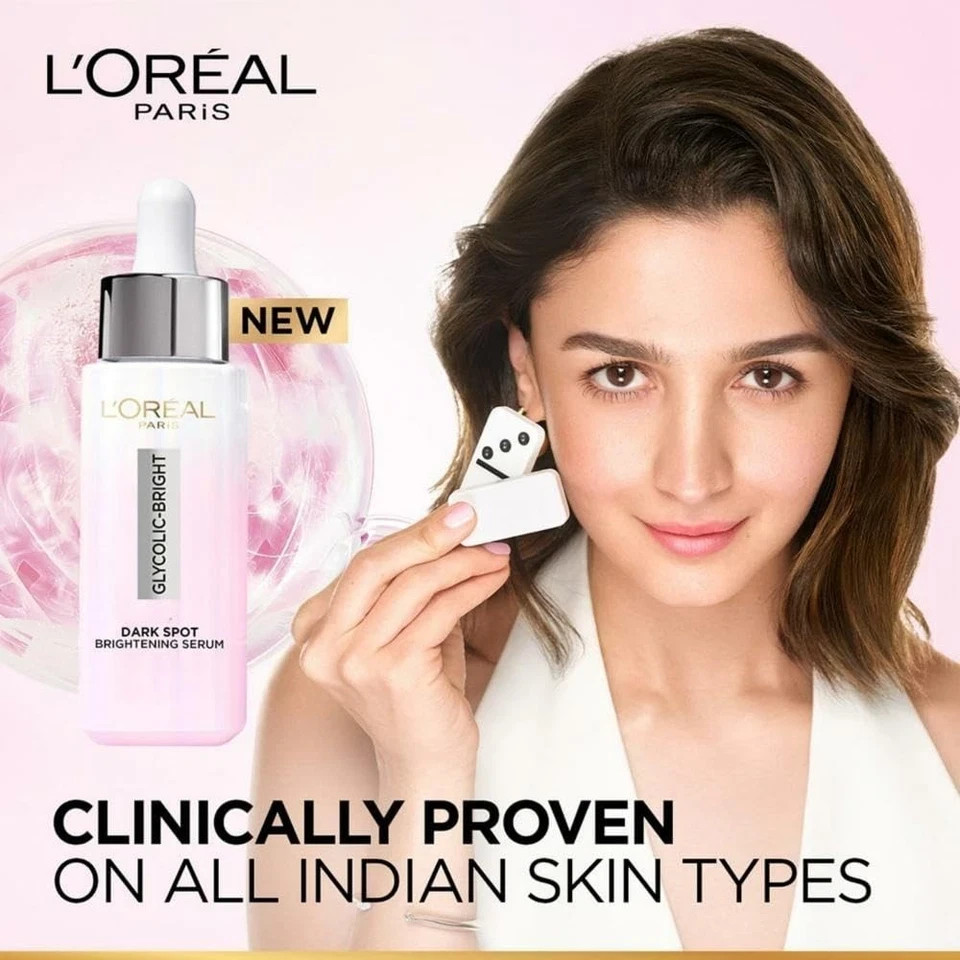 L’Oreal Paris Glycolic Bright 8% Face Serum for Brightening Dark Spots 30ml