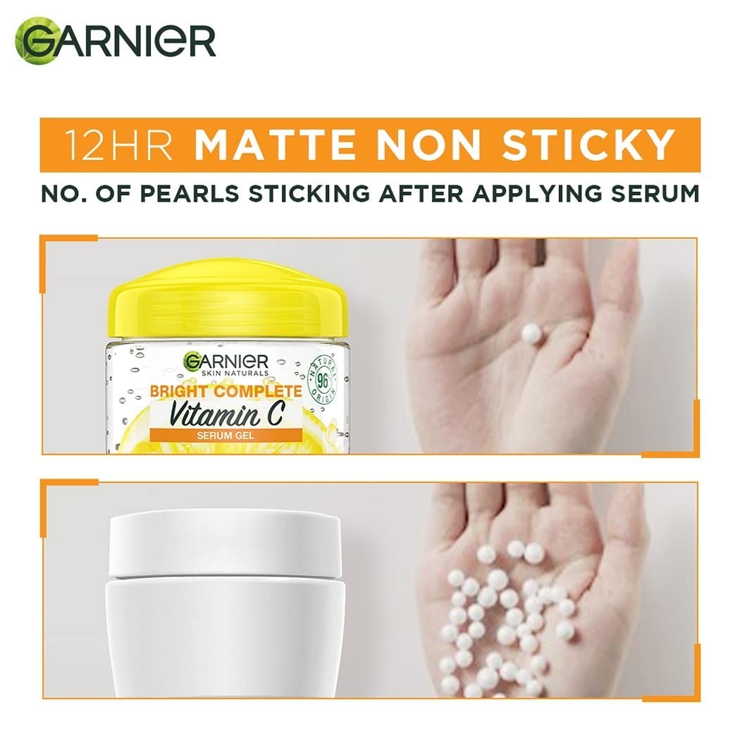 Garnier Brightening Bright Complete Vitamin C Moisturiser, Serum Gel , 45g