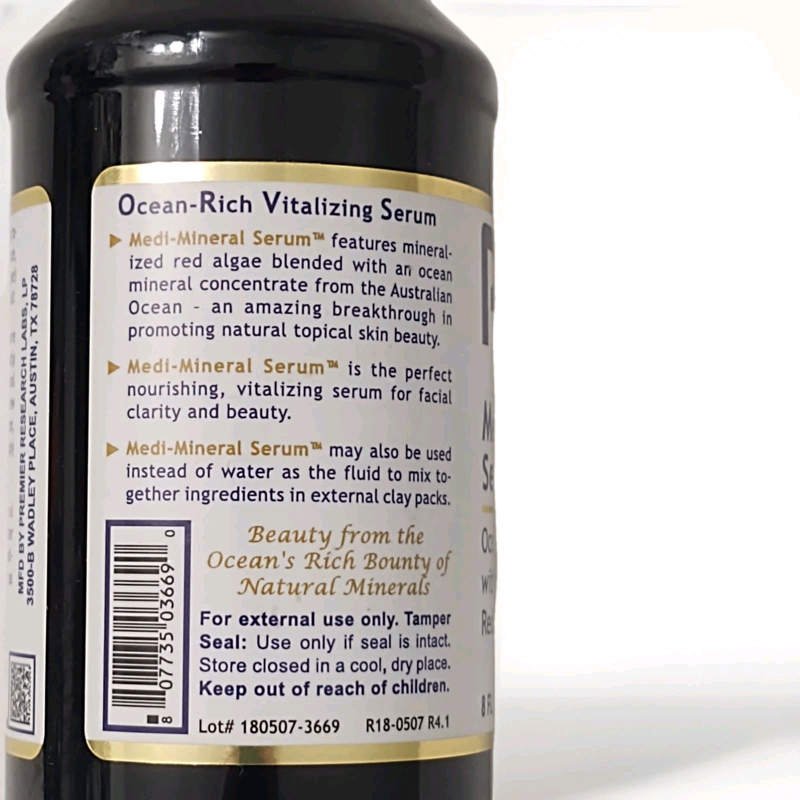 Premier Research Labs MEDI-MINERAL SERUM Supports Natural Skin Beauty Facial