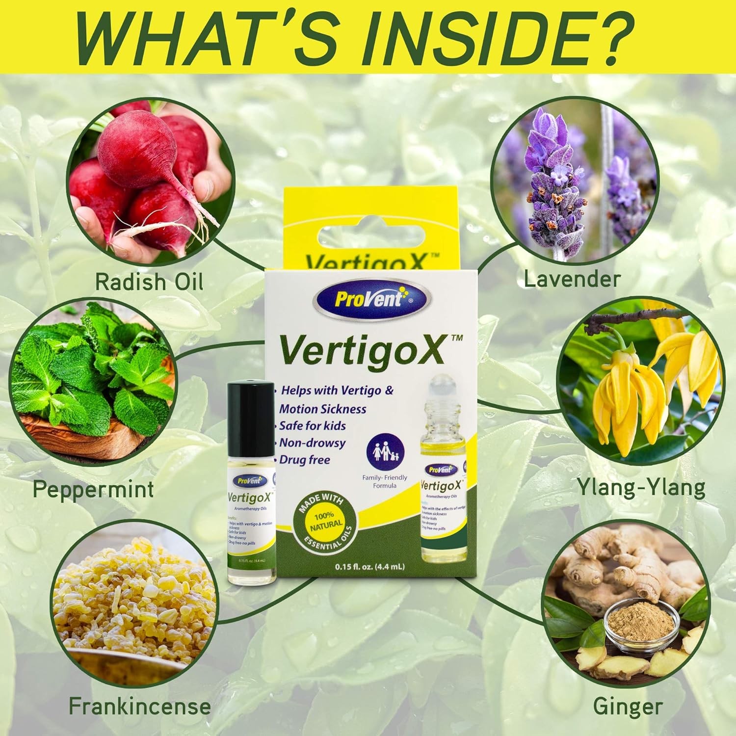 Vertigo X – All Natural Relief For Vetigo & Motion Sickness In 5 Minutes 0.15oz