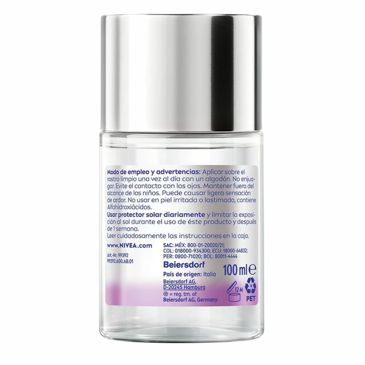 2-Piece NIVEA LUMINOUS SKIN GLOW Exfoliating Toner & Instant Serum Set 630°