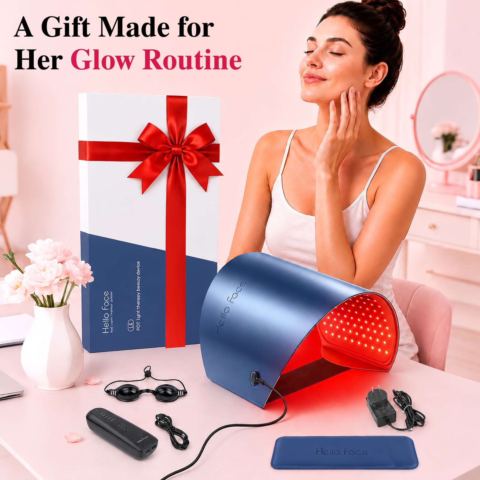 Red Light Therapy Mask for Face & Body – Reduce Wrinkles & Acne