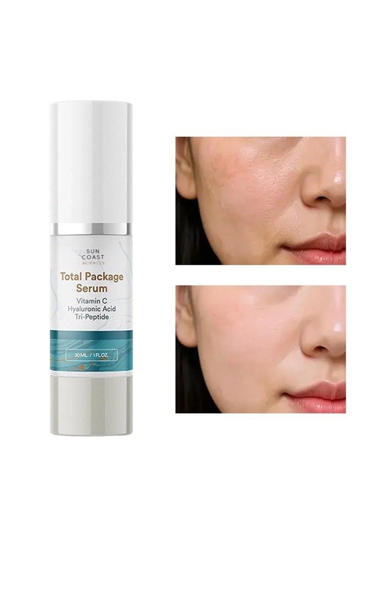 Sun Coast Science Total Package Serum, Vitamin C, Hyaluronic Acid, 1 FL OZ/ 30ML