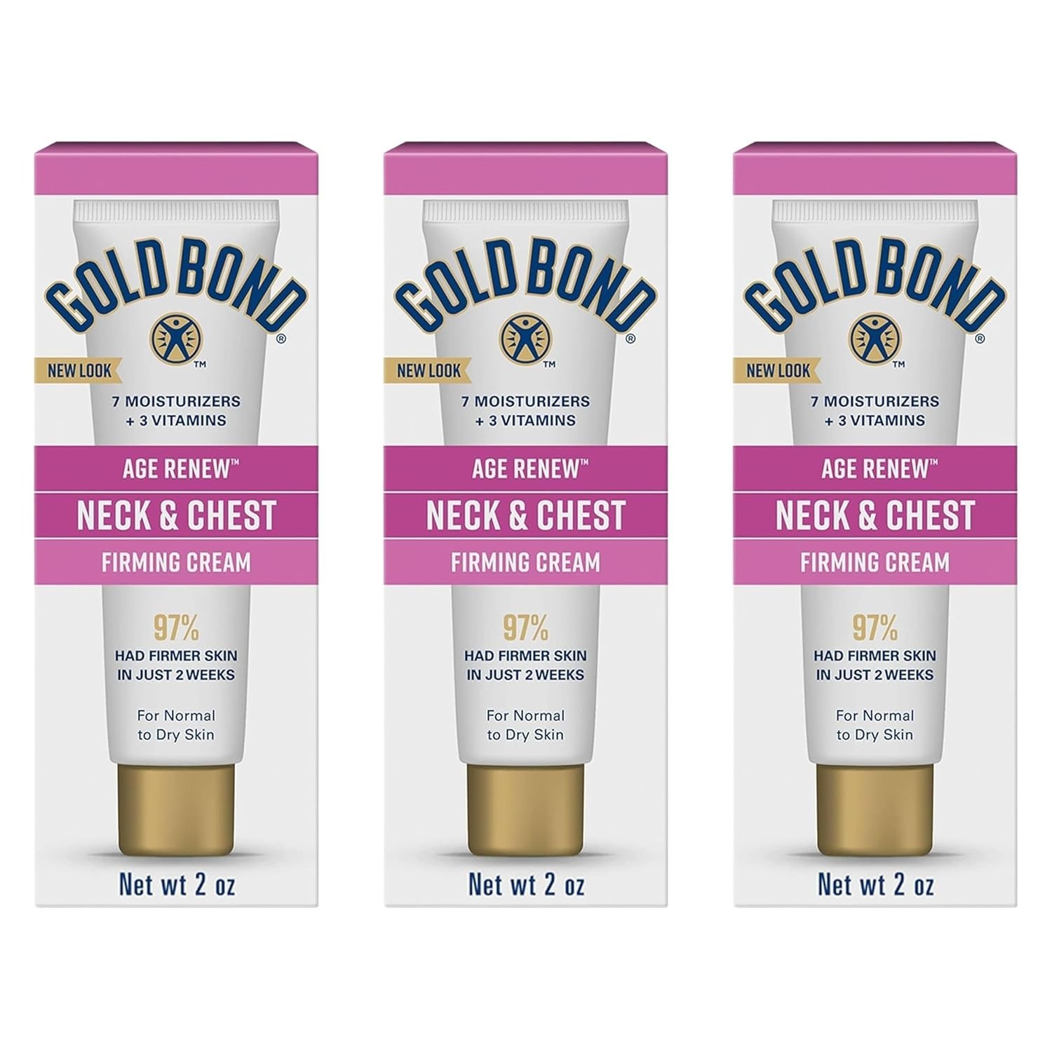 Hydrating Neck & Chest Firming Cream, 3-Pack, 2 oz Each
