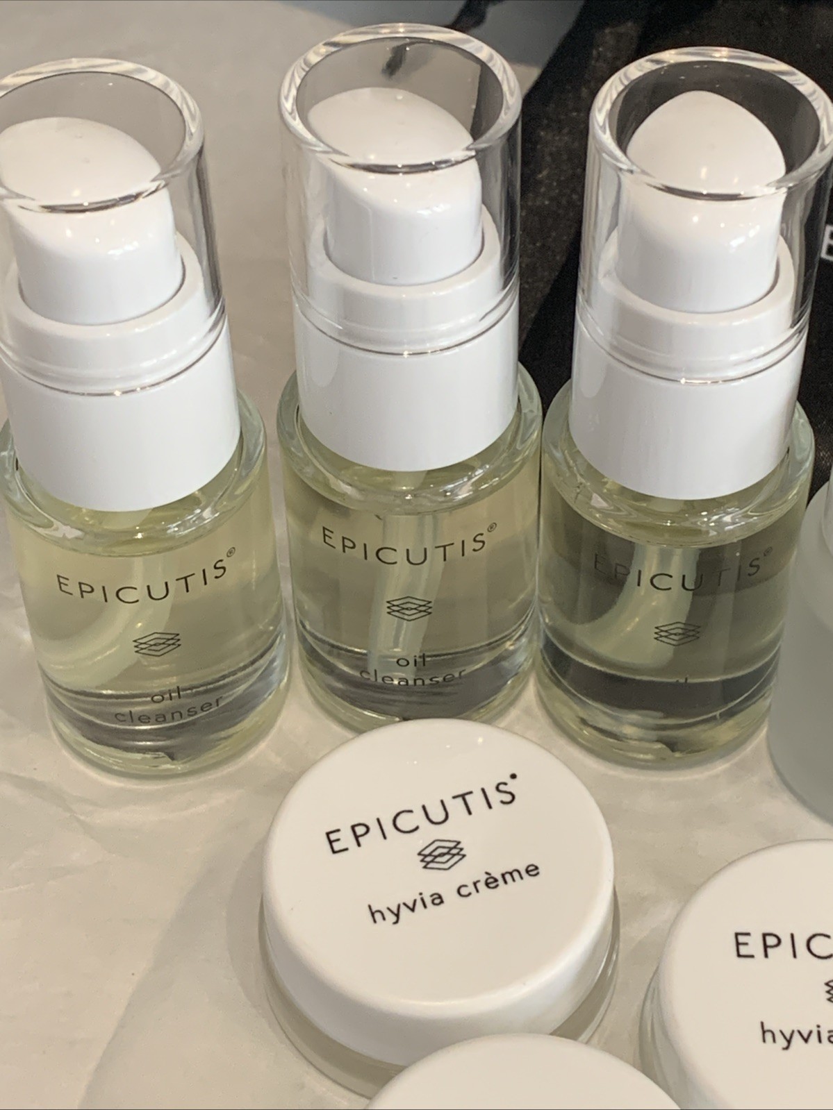 Set Of 3 – Epicutis 3 Piece Travel Set Oil Cleanser Lipid Serum Hyvia Cream.