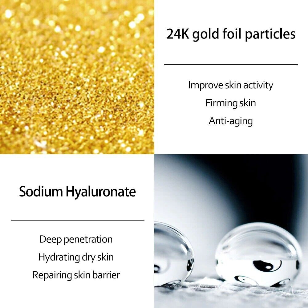 Nicotinamide Liquid 24K Gold Anti Aging Moisturizer with Hyaluronic Acid