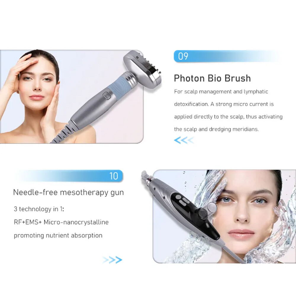 13IN1 Facial Hydro Dermabrasion Skin Peeling Water Aqua Plasma BIO Lift Machine