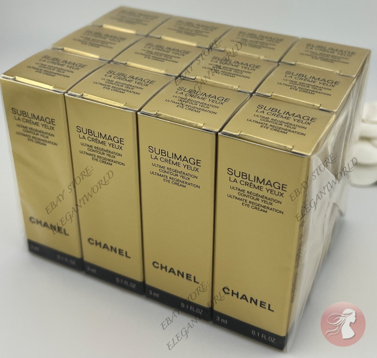 12 x Chanel Sublimage La Creme Yeux Ultimate Regeneration Eye Cream 3ml/0.1oz