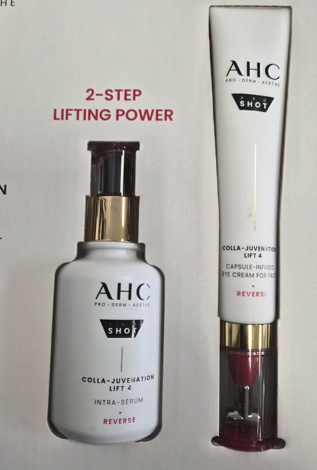 NEW AND SEALED AHC Pro Shot Colla-Rejuvenation Lift 4 Intra-Serum + Eye Cream