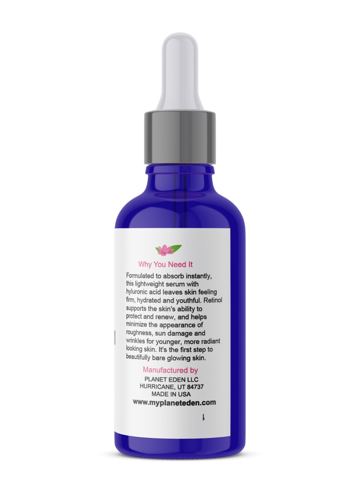 Planet Eden *STRONG* Vitamin A Retinol and Hyaluronic Acid Serum & Green Tea
