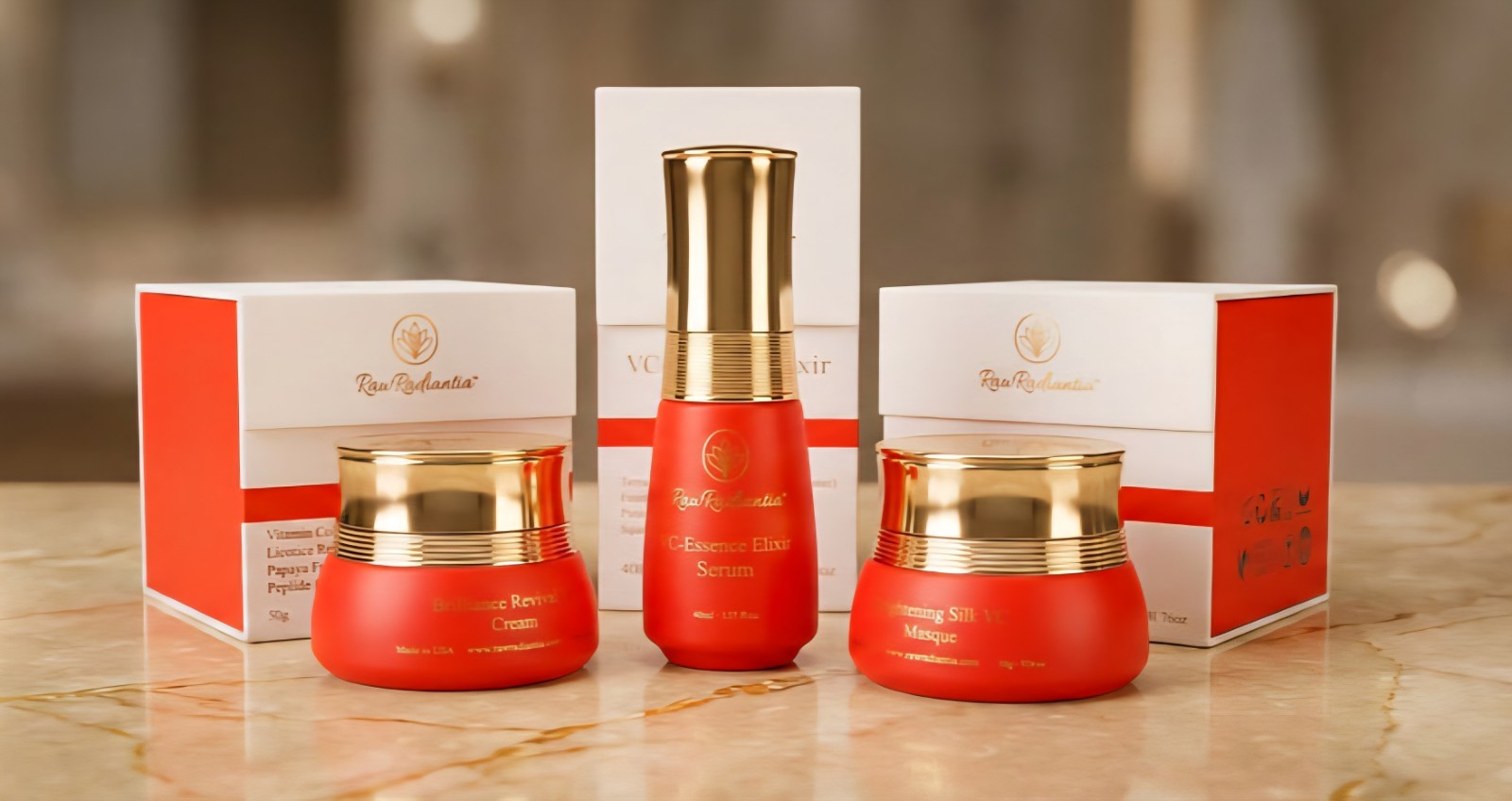 New Luxury Skin Care- Raw Radiantia VC Brilliance Collection Retail $3750