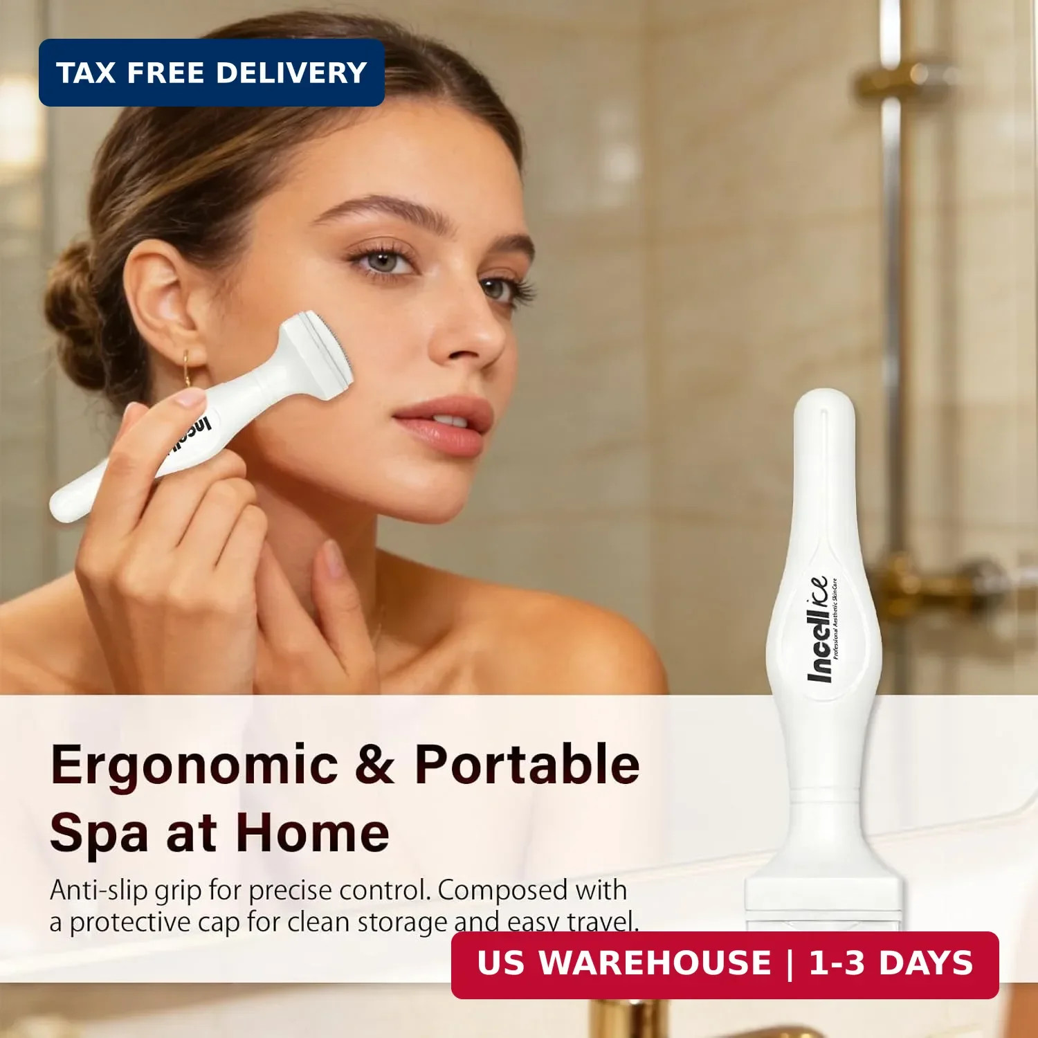 Derma Stamp, INCELLICE 175 Titanium Microneedle Stamp for Face, Derma Roller Sta