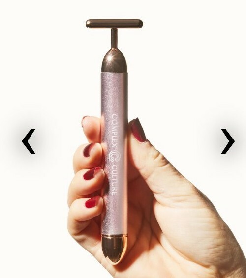 NIB COMPLEX CULTURE Sonic T-Bar Luxury Facial Massager Reduce Puffiness Tones