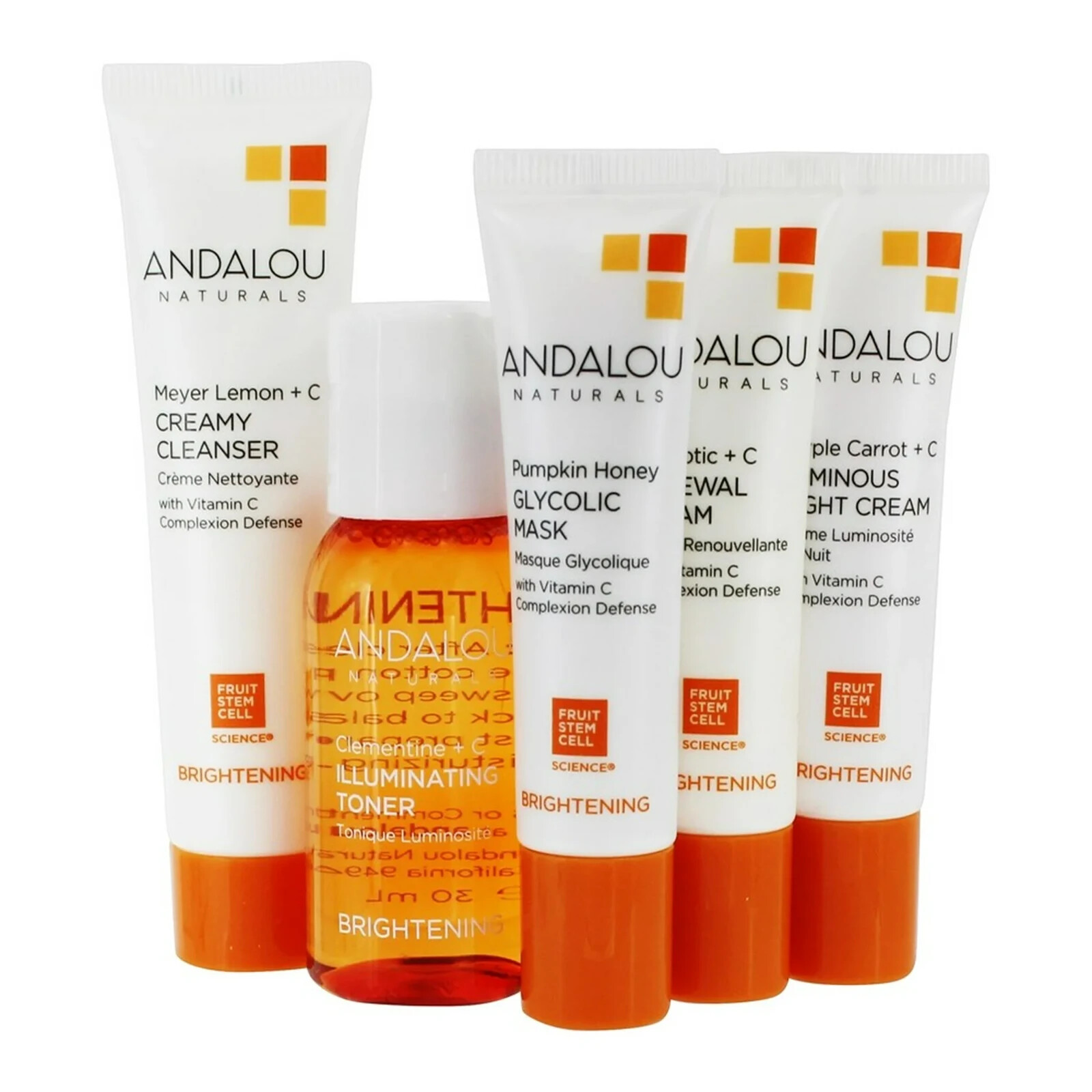Andalou Naturals Brightening Get Started 3 Kit, 5 Piece