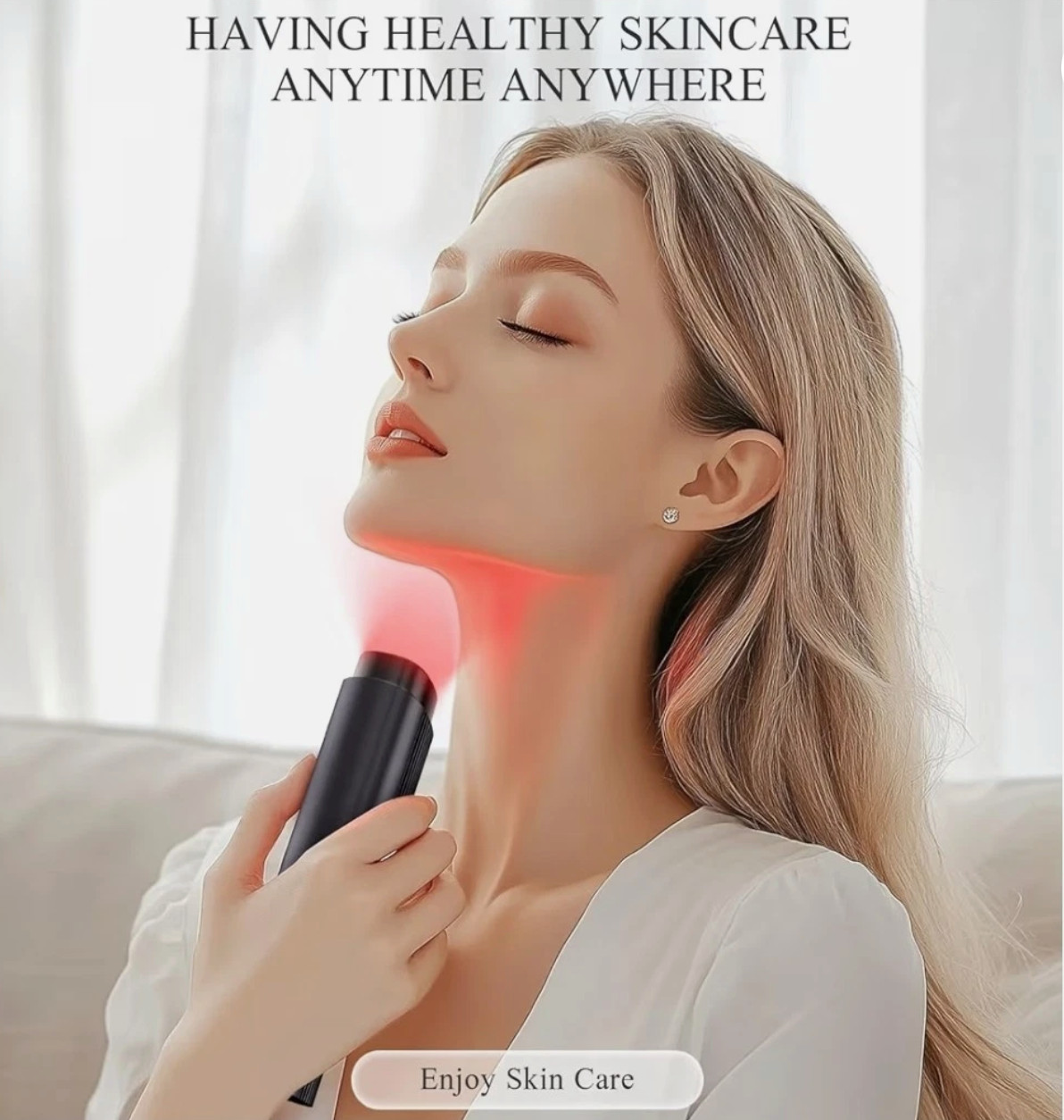 BNU Facial Lift Device, 3-in-1 Light Therapy Beauty Massager for Wrinkles