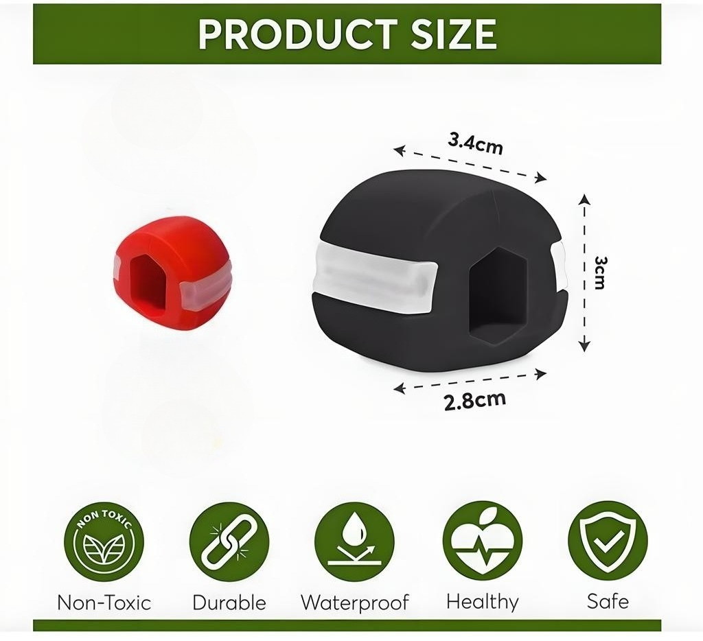 1PCS Jawline Exerciser Mouth Exercise Fitness Ball Neck Face Jaw Trainer Toning