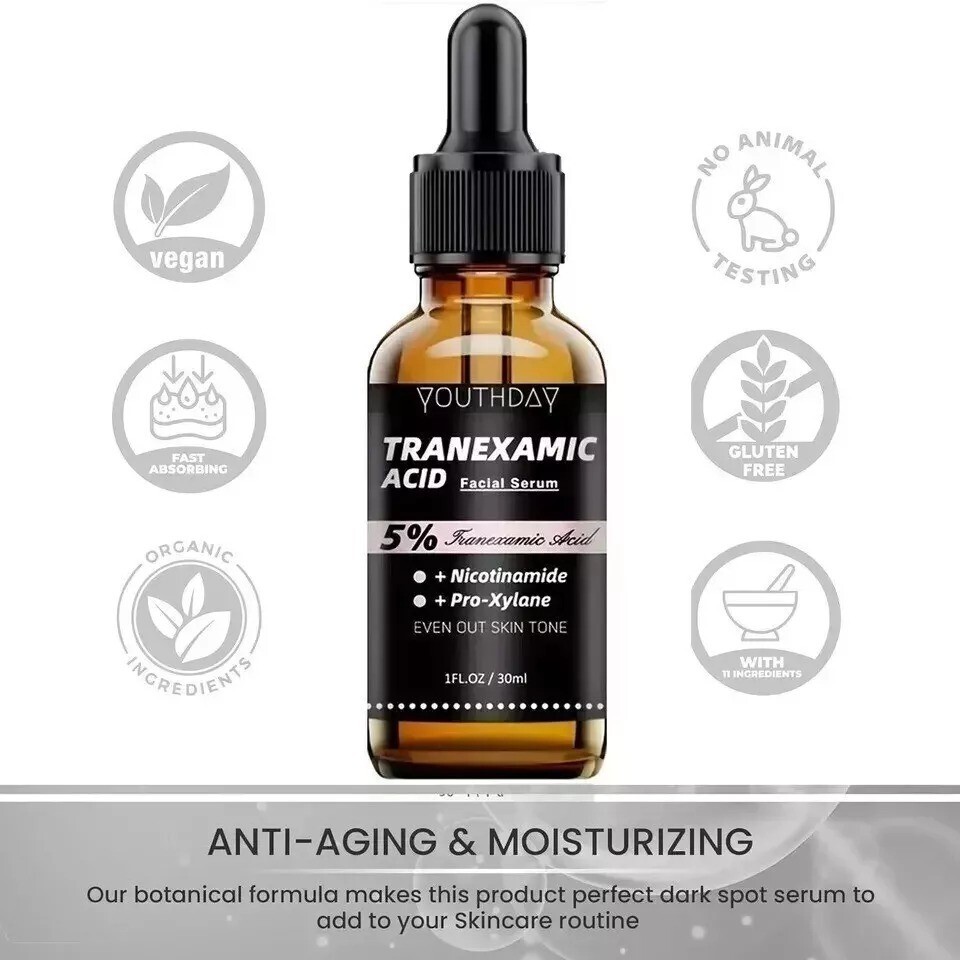 5% Tranexamic Acid Serum With Niacinamide, Kojic Acid, Arbutin, Reduce Dark Spot