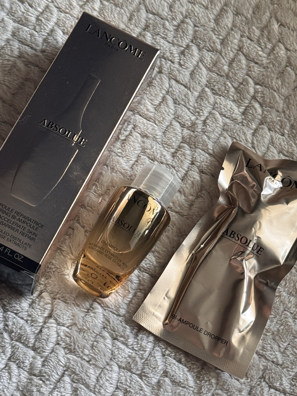 Lancome Absolue Repairing Bi-Ampoule Concentrated Anti-Aging Serum 0.4oz 12ml