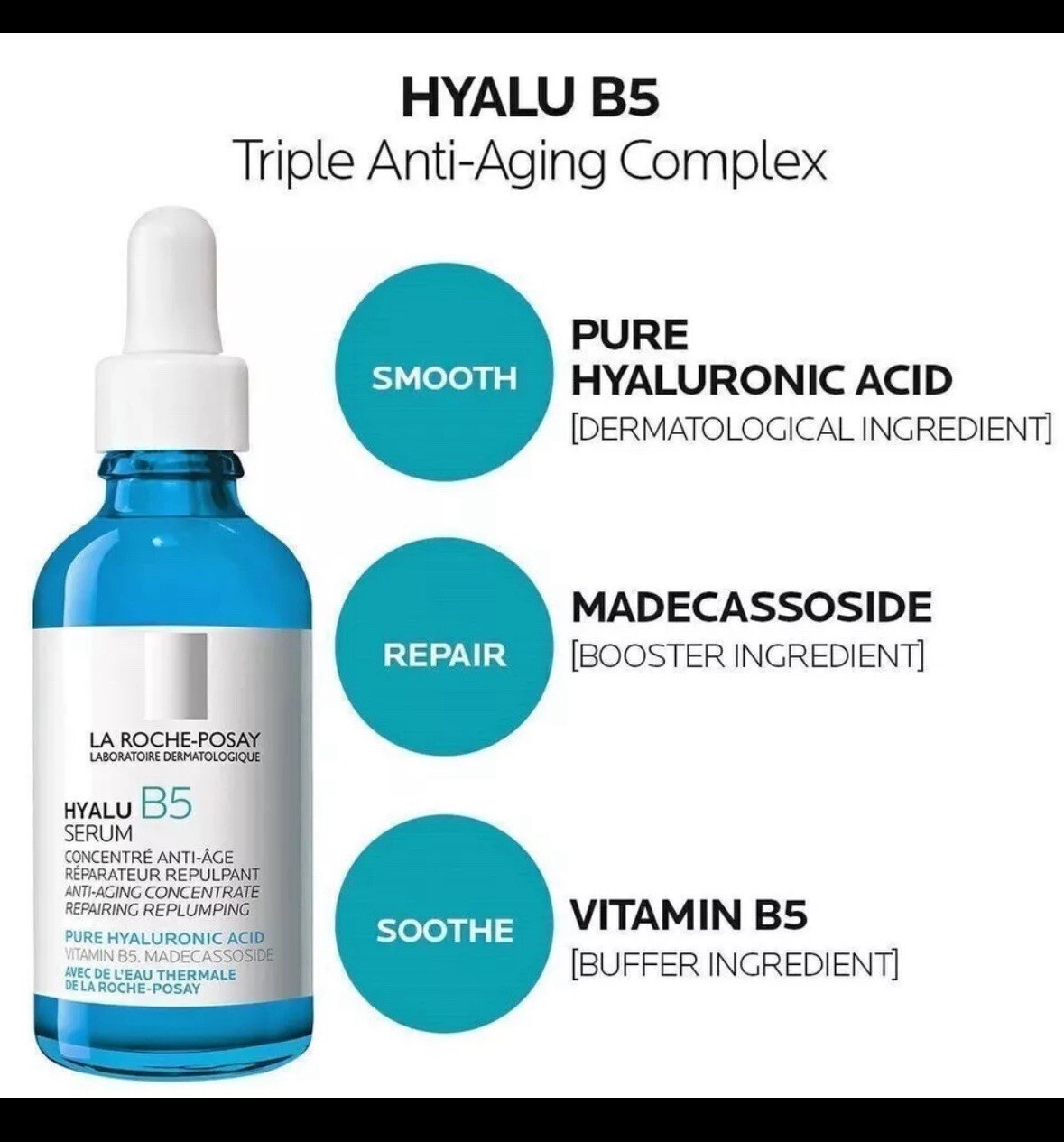 *Authentic La Roche-Posay HYALU B5 Anti-Wrinkle Serum 30ml Sealed*(Exp. 09/2026)
