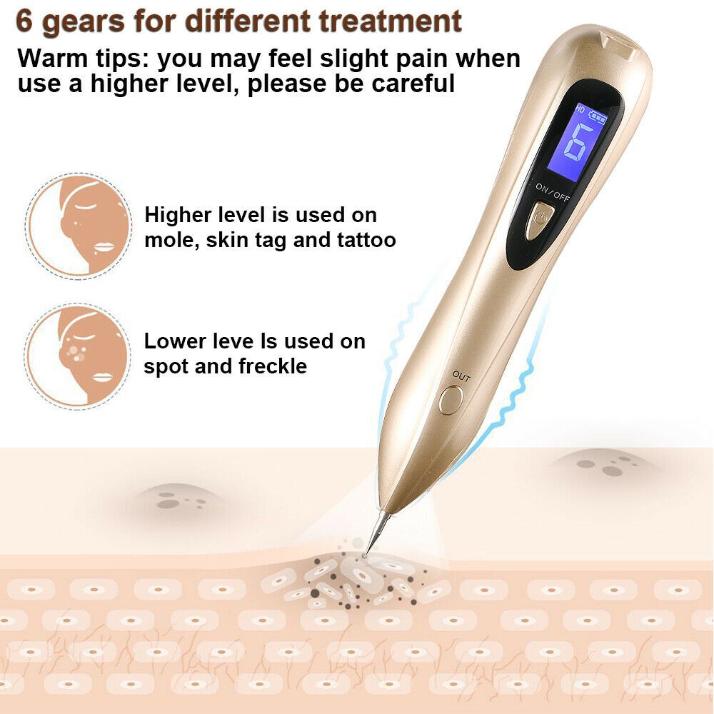 1Pcs LCD Laser Beauty Plasma Pen Wrinkle Dark Spot Wart Tattoo Remover Skin Care