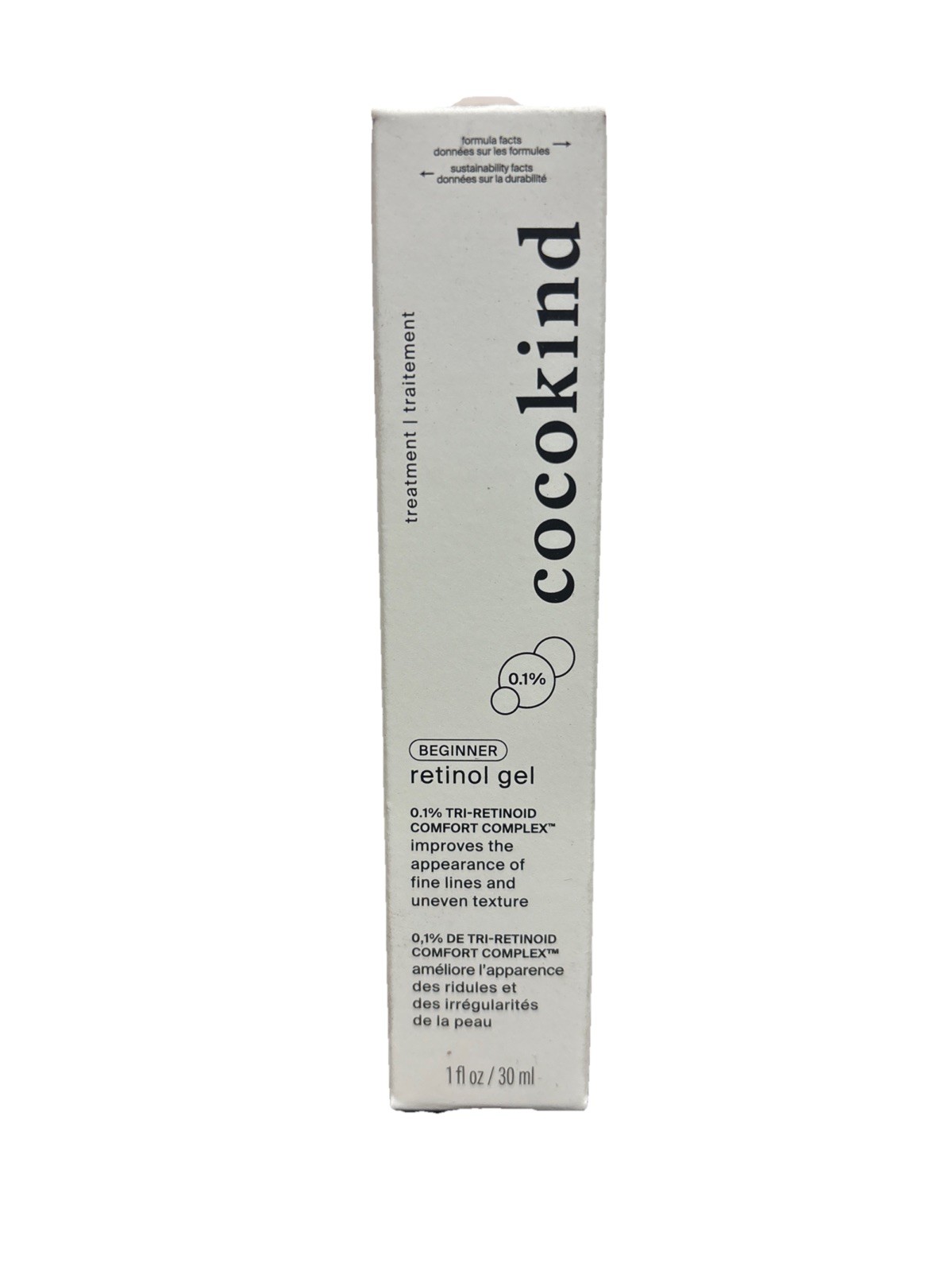 New Cocokind Beginner Retinol Gel 0.1%Fine Lines Uneven Texture 1 oz