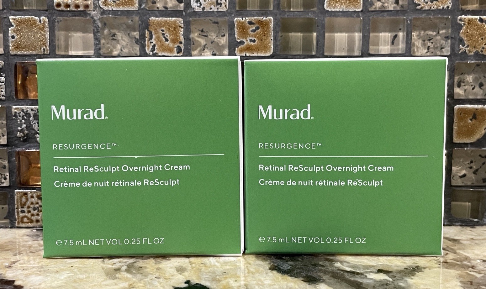 Bundle 2 Murad Resurgence Retinal ReSculpt Overnight Cream .25oz ea- 0.5oz Total