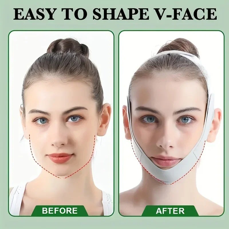 Overnight Face Lift Band Graphene Fiber Double Chin Reducer Jawline Shaper Reusa