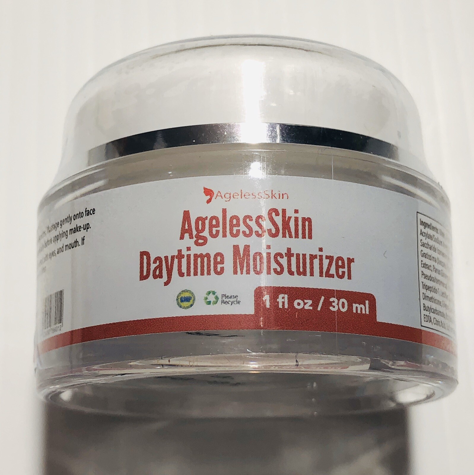Ageless Skin Daytime Moisturizer 1oz jar New sealed helps wrinkes lines aging
