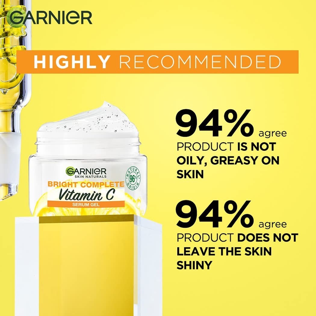 Garnier Brightening Bright Complete Vitamin C Moisturiser, Serum Gel , 45g