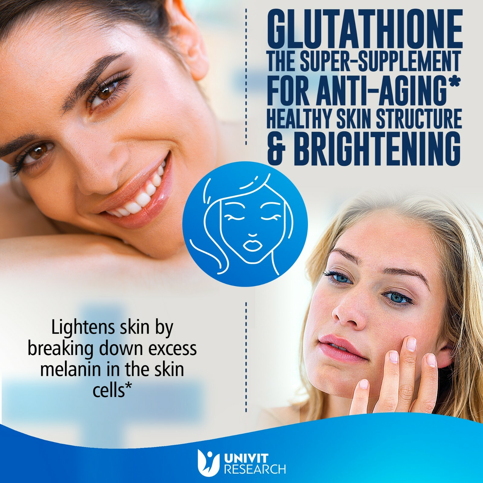 NAC Glutathione 120 caps Skin Whitening Anti-Agin Acne Scar & Dark Spot Remover
