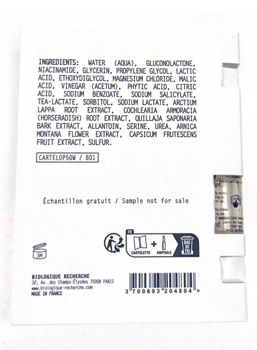 Biologique Recherche LOTION P50W Travel Size (1.5ml x 5PCS=7.5mL TOTAL!) NEW!