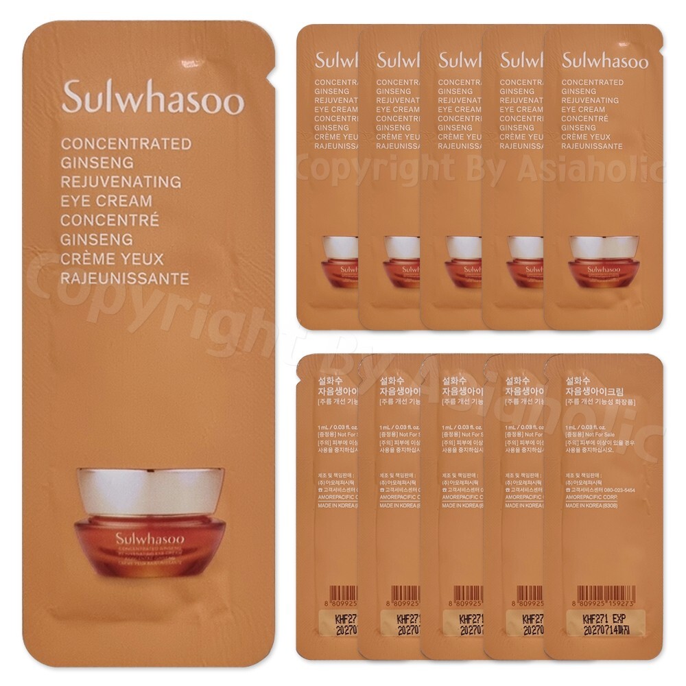 Sulwhasoo Concentrated Ginseng Renewing Eye Cream 1ml x 100pcs (100ml) Newest