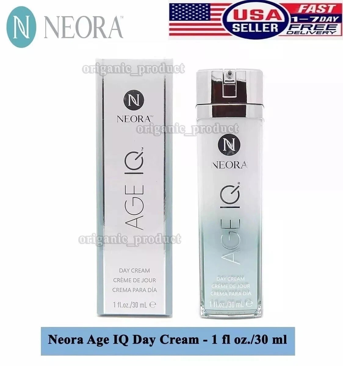Neora Age IQ Day Cream – Expires 01/2027 – 1 fl oz./30 ml – New/SEALED