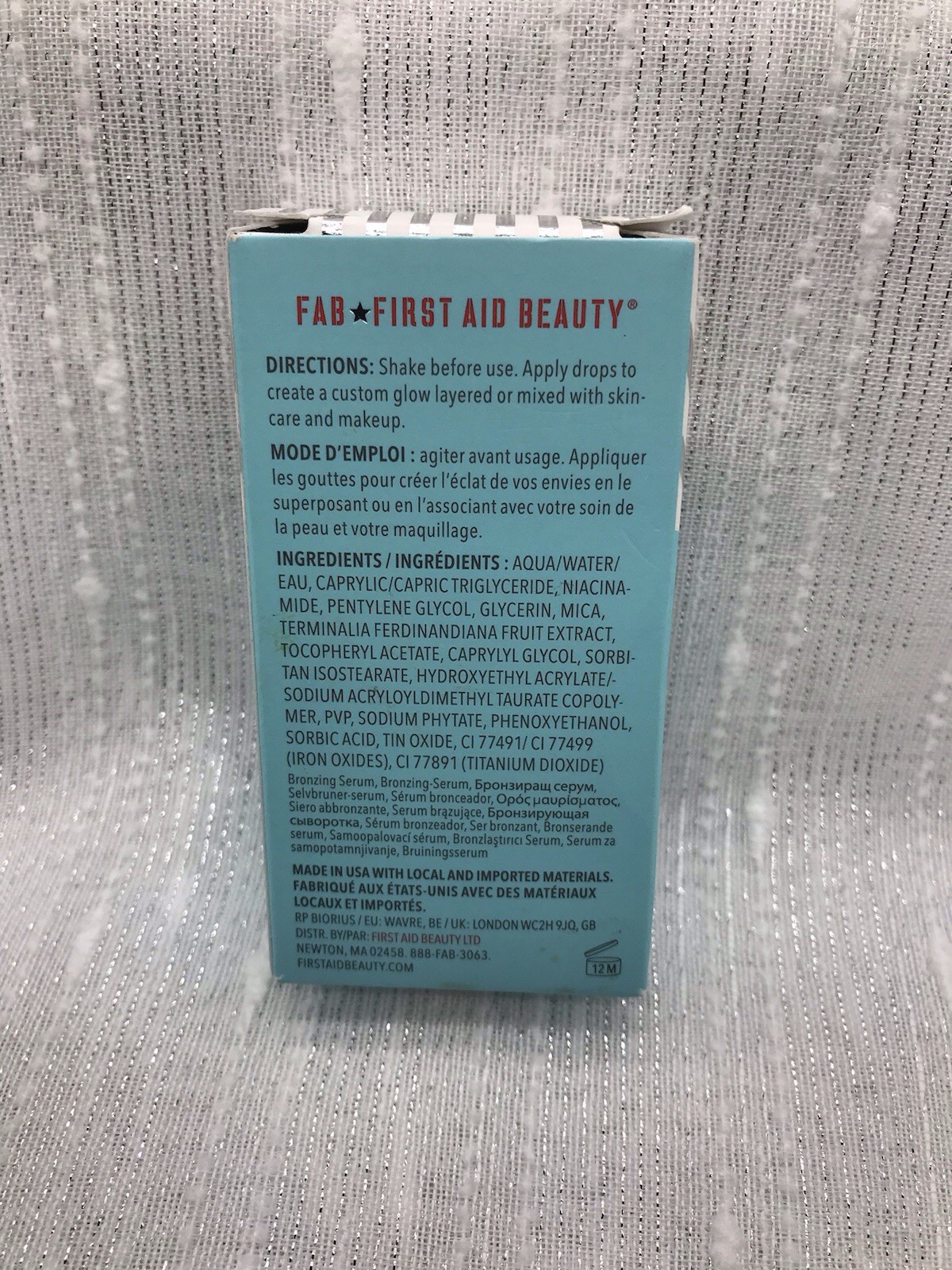 First Aid Beauty Bronze + Glow Drops W/Niacinamide 1 fl oz/30mL Sensitive Skin