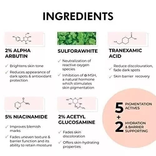 5% Tranexamic Acid Serum With Niacinamide, Kojic Acid, Arbutin, Reduce Dark Spot