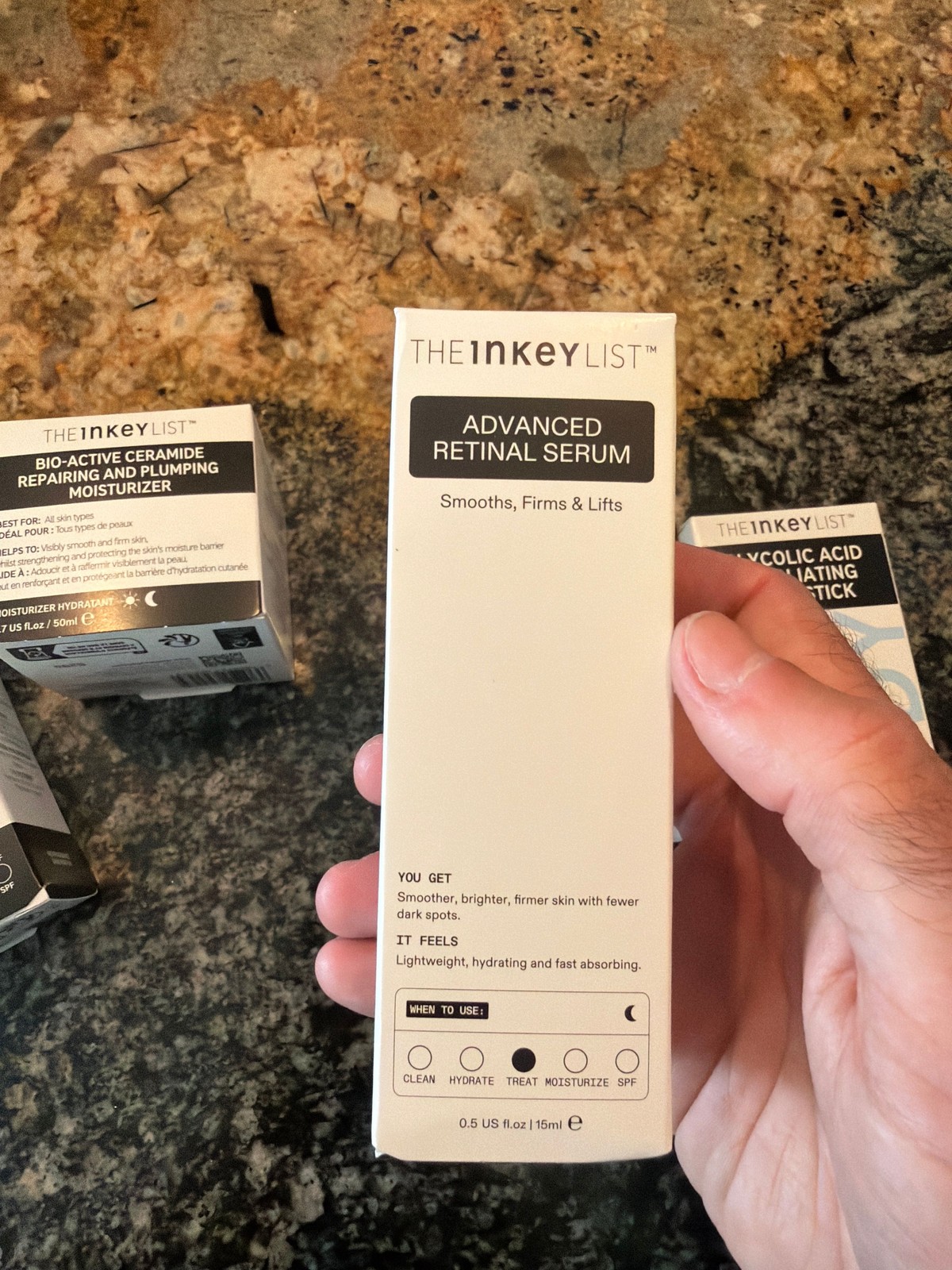 THE INKEY LIST Skincare Set Lot Exosome Retinal Glycolic Moisturizer Serum New
