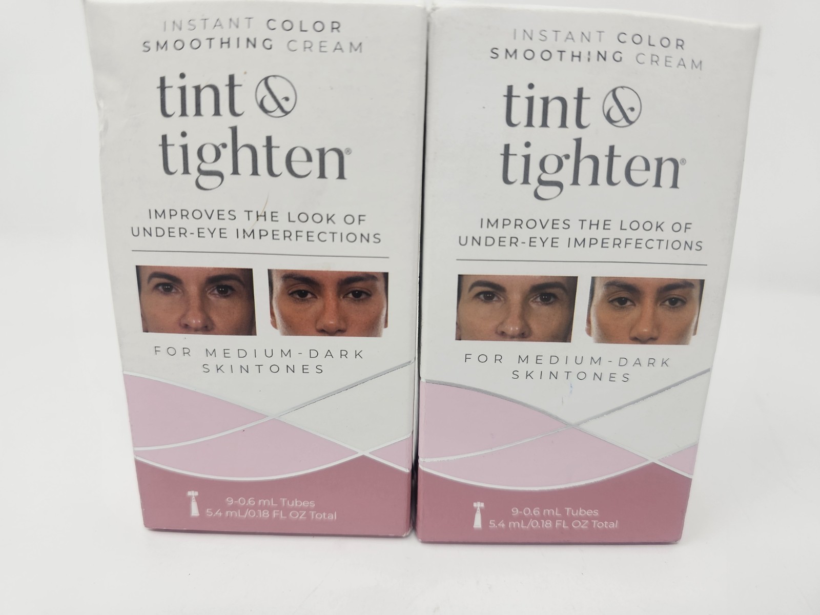 Lot of 2 Tint & Tighten Improves The Look Of Under-Eye Imperfections/Medium Dark