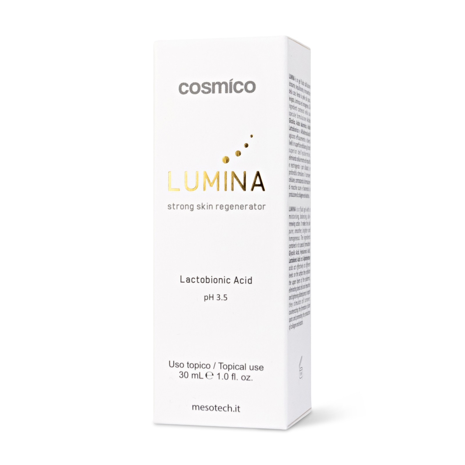 Cosmico Lumina AHA Exfoliating Serum Glycolic Lactic Acid Face Glow Resurfacing
