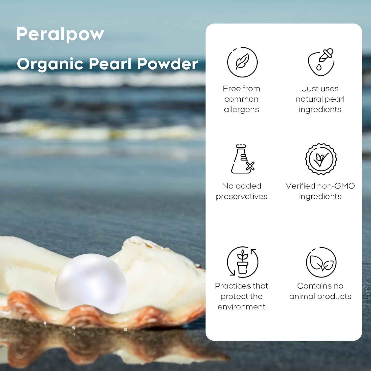 Pearl Powder Organic, 100g 100% Natural DIY Skincare, Anti-Aging, Minimizes Pore