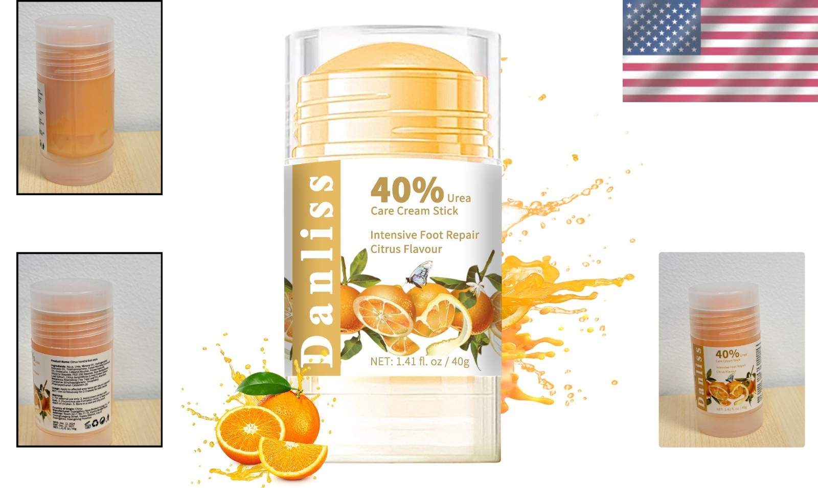 Travel-Friendly Urea Foot Cream Stick – Hydrate & Soften with Citrus Freshness