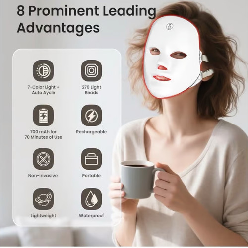 LED Face Mask & VitaLift RF Neck Device Infrared Light Therapy Mask
