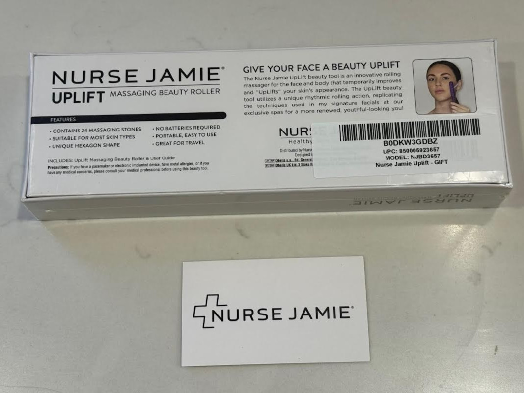Nurse Jamie Uplift Massaging Beauty Roller Purple 24 Stone Face & Body Tool NEW
