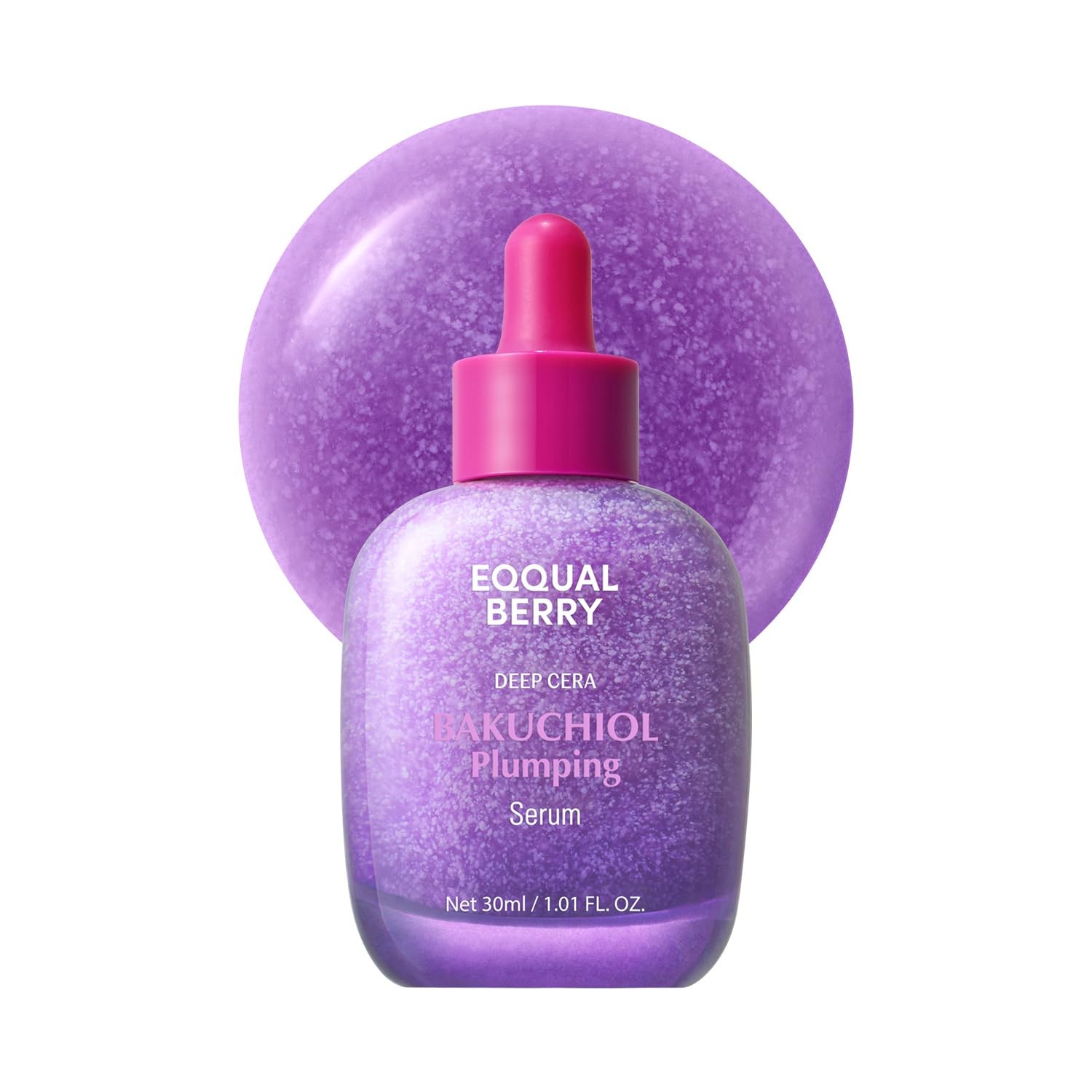 EQQUALBERRY Bakuchiol Plumping Face Serum – Retinol Natural Alternative for