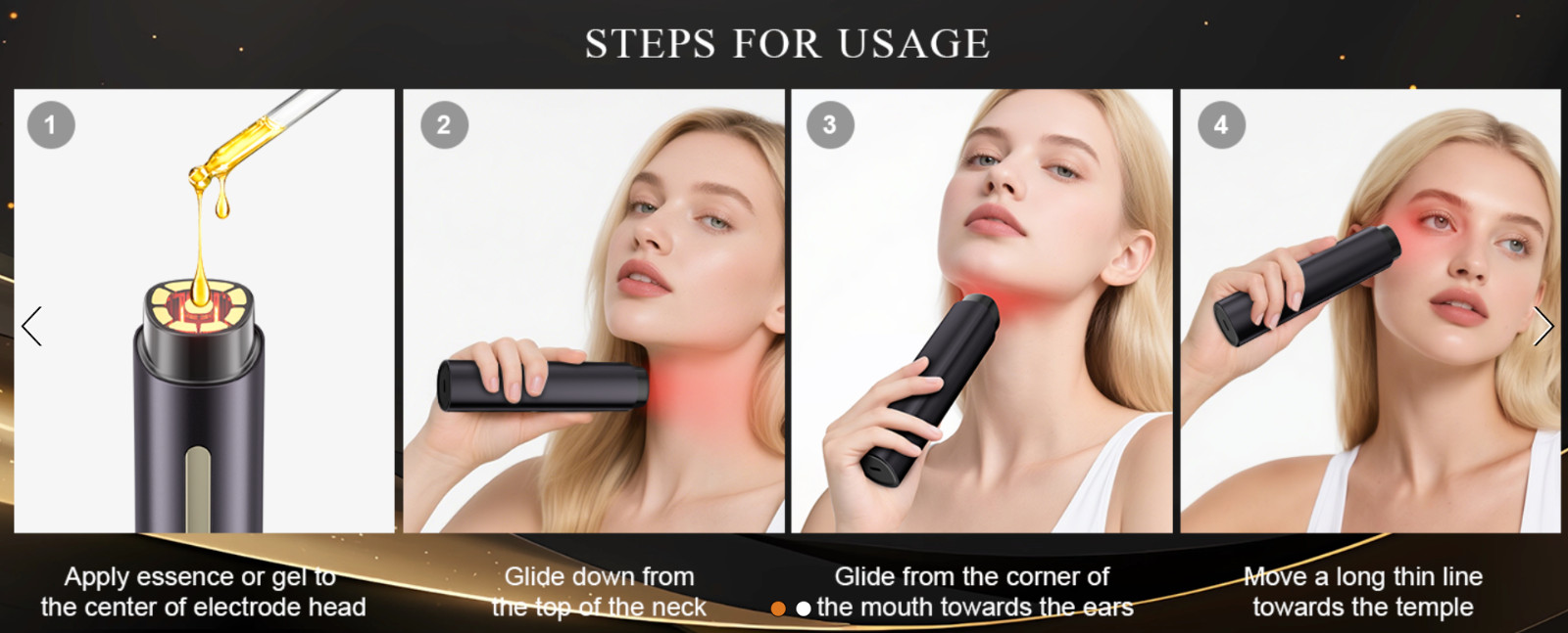 BNU Facial Lift Device, 3-in-1 Light Therapy Beauty Massager for Wrinkles