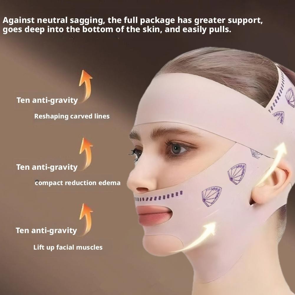 Face Slimming Bandage V Line Face Shaper Double Chin Reducer Face Lifting Belt A