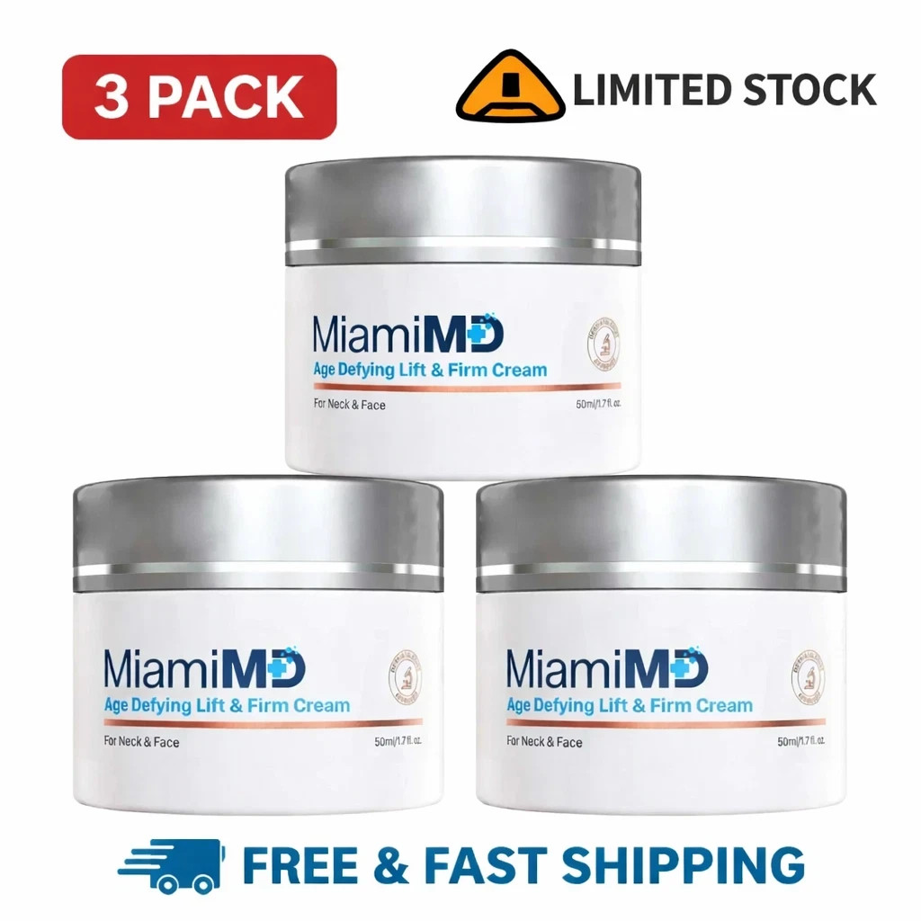 MiamiMD (Miami MD) Age Defying Lift & Firm Cream For Neck And Face – 50ml-3pcs